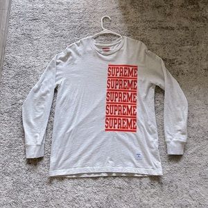 Supreme stacked L/S top ash grey 2018 size XL